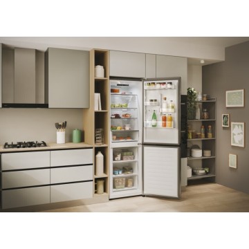 Candy Ψυγειοκαταψύκτης 355lt NoFrost Υ185xΠ59.5xΒ66.7εκ. Inox CNCQ2T618EX